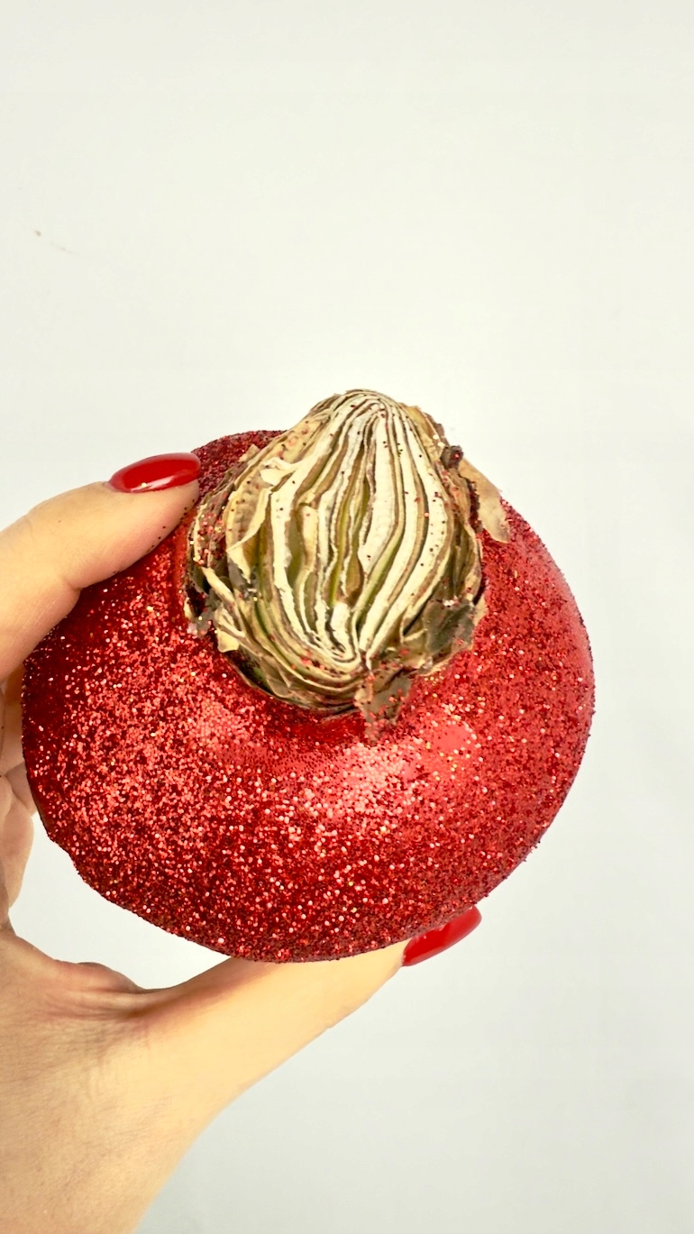 Amarylis w brokatowym wosku (czerwień)