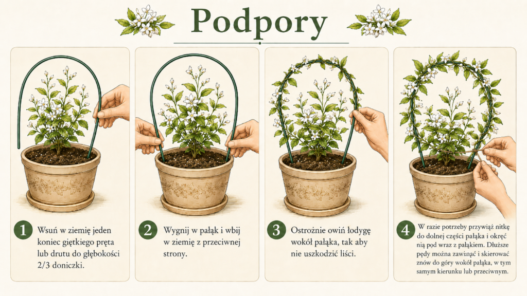 jaśmin na podporze instruktaż