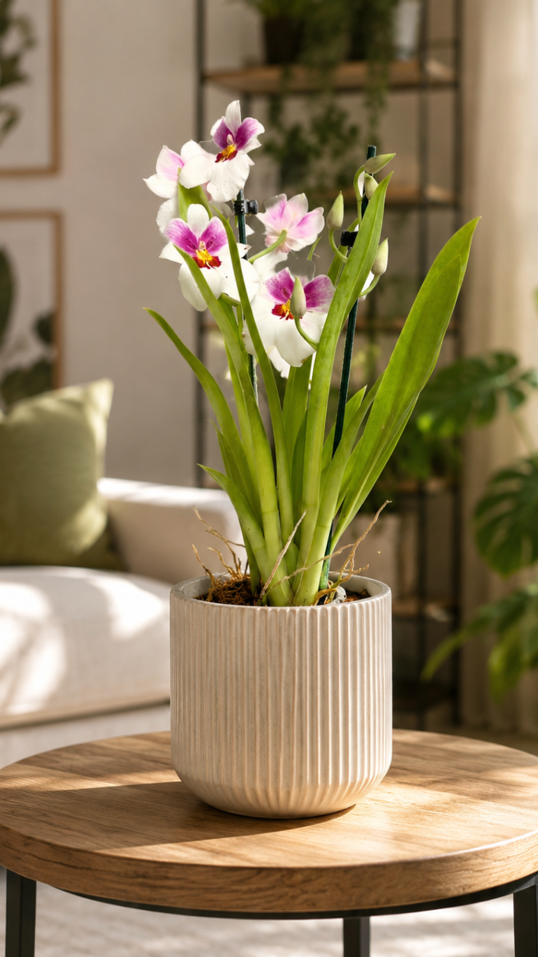 Miltonia storczyk biało-różowy 12/45 cm