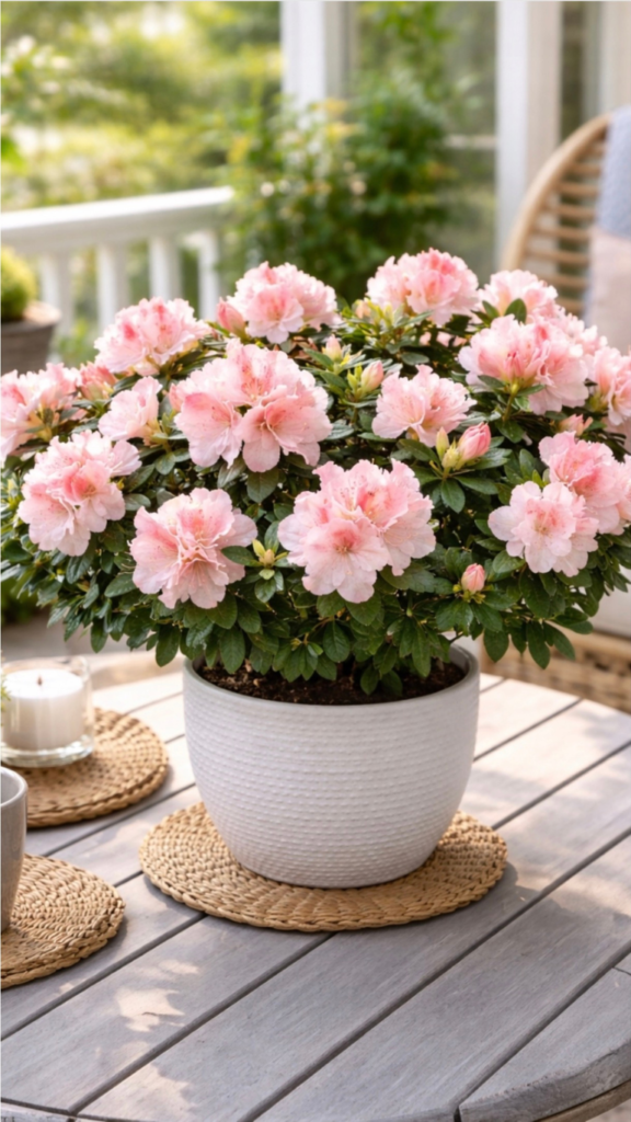 Azalea Cherry Blossom azalia różowa roślina kwitnąca w doniczce