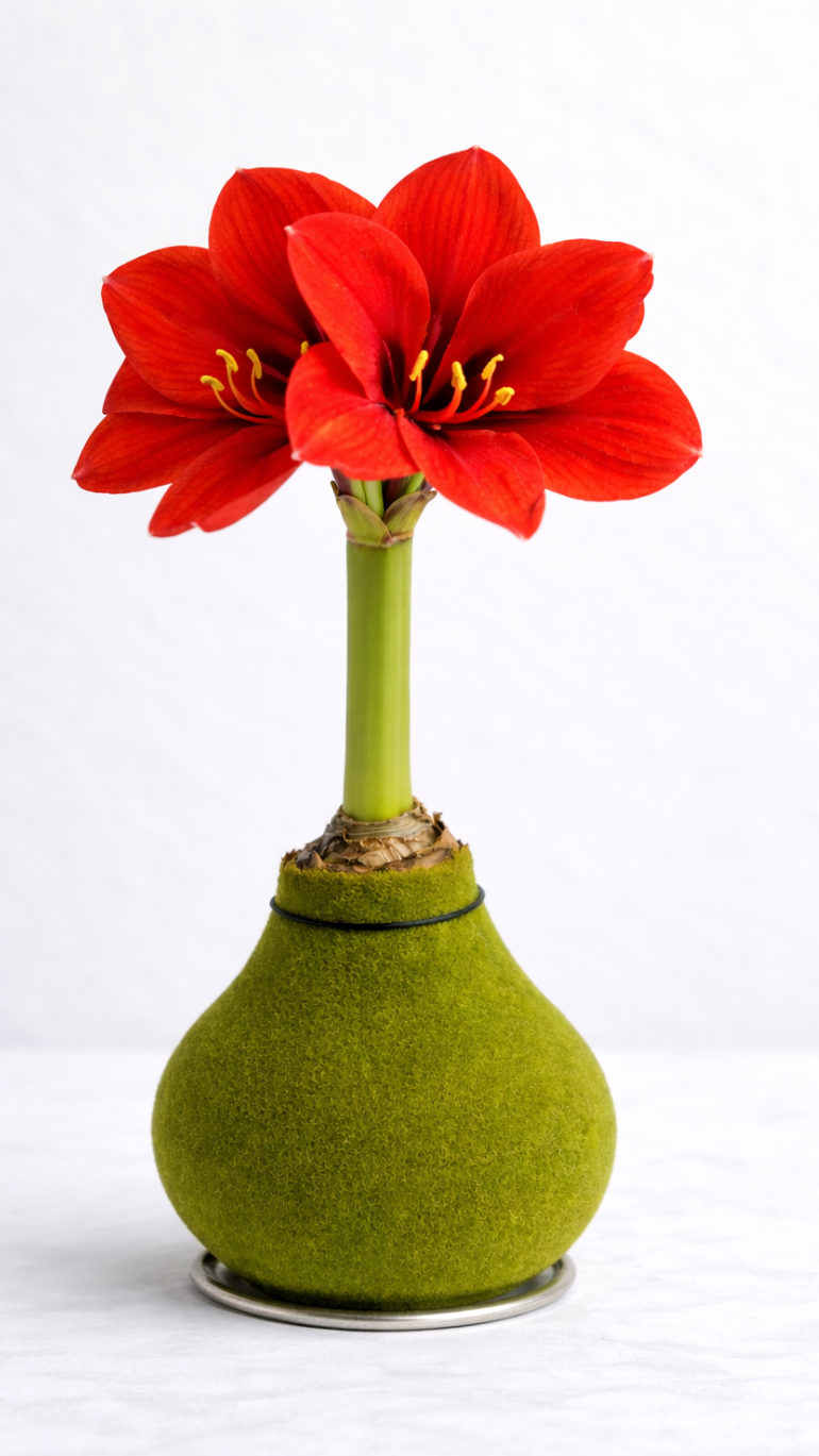 Amarylis w aksamitnej oprawie (zieleń)