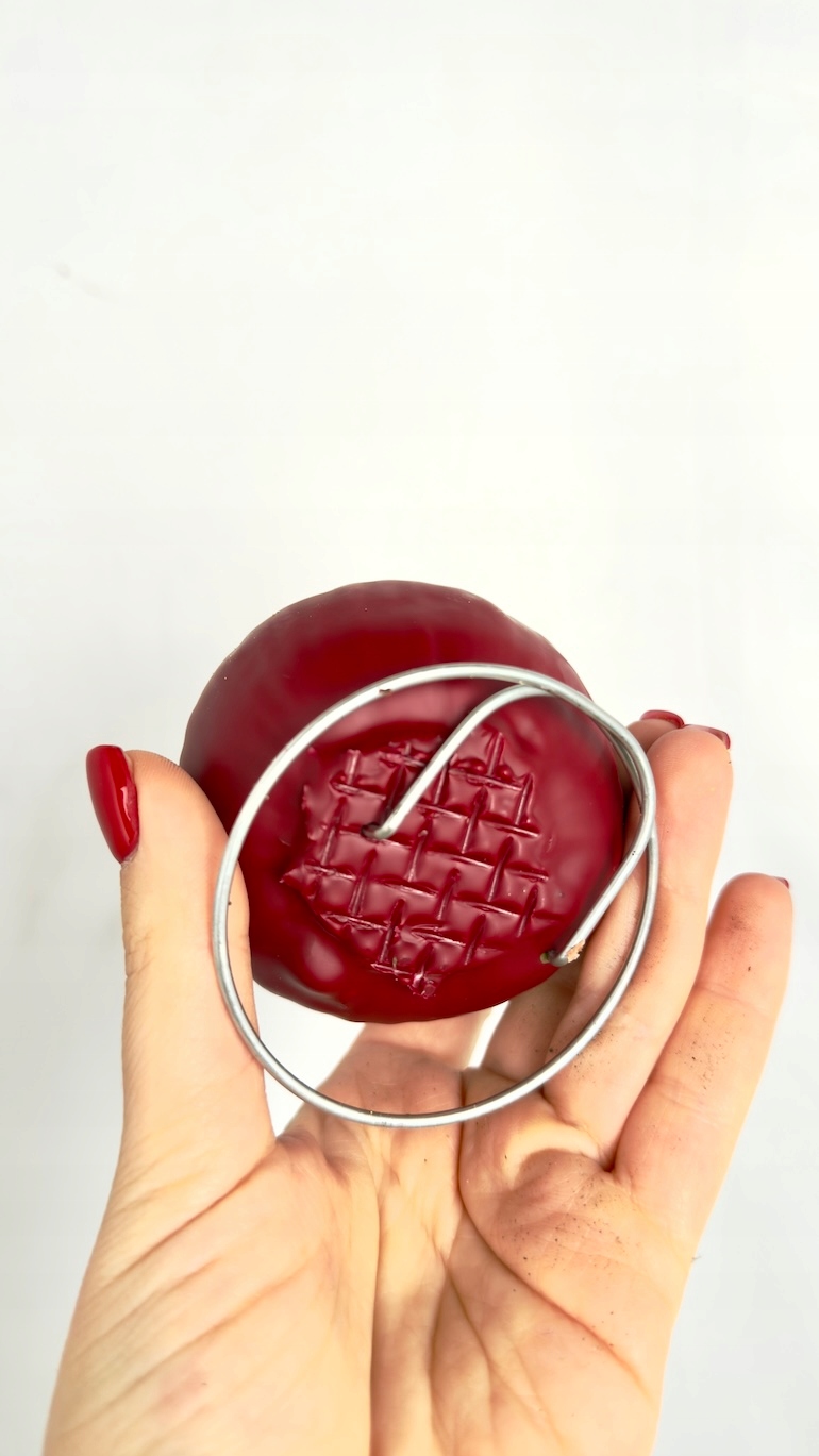 Amarylis w wosku (bordo)