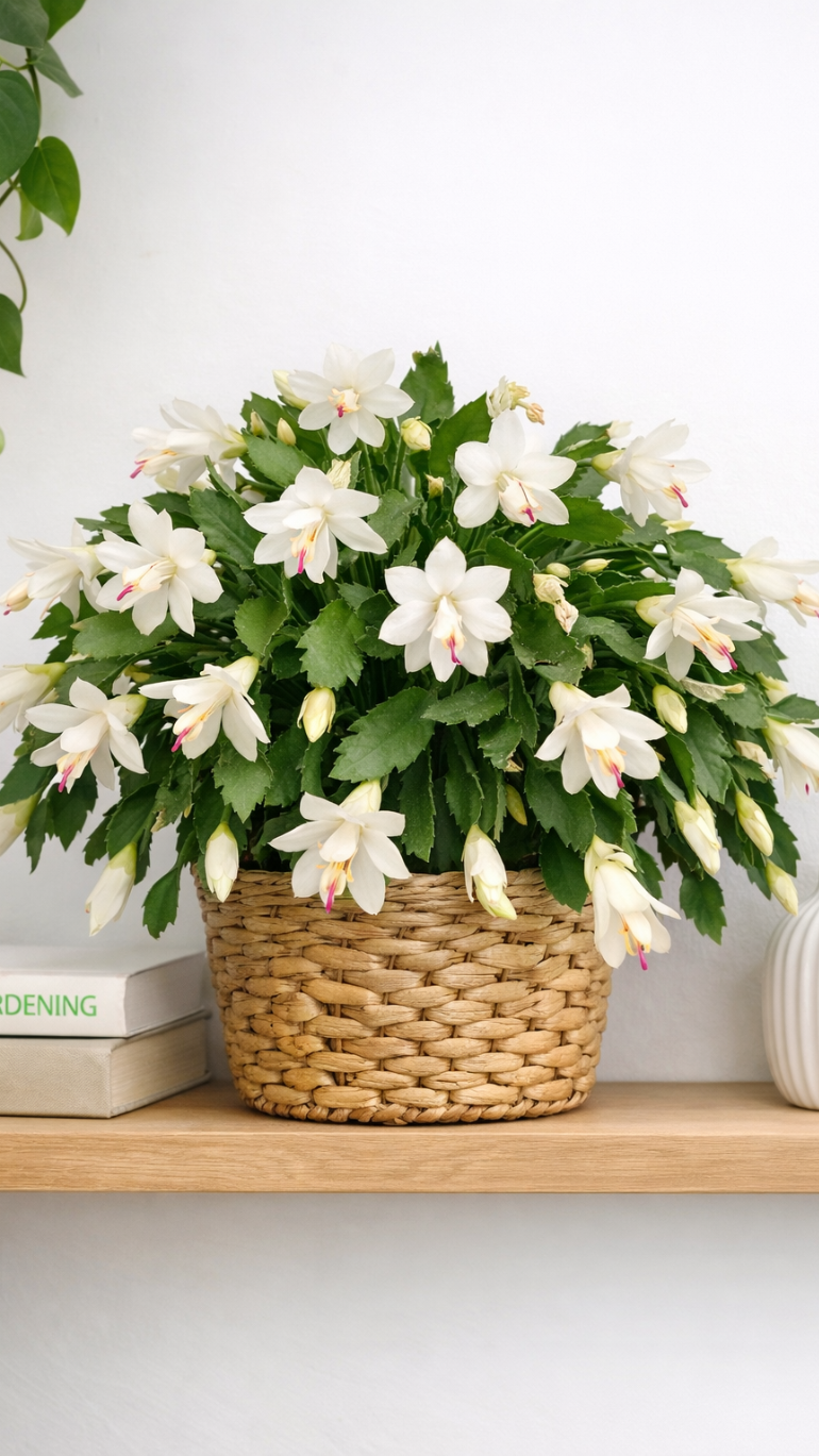 Schlumbergera grudnik białe kwiaty 14/25cm